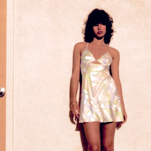 Zara Dresses & Skirts - Zara: Satin Cut-Out printed mini dress